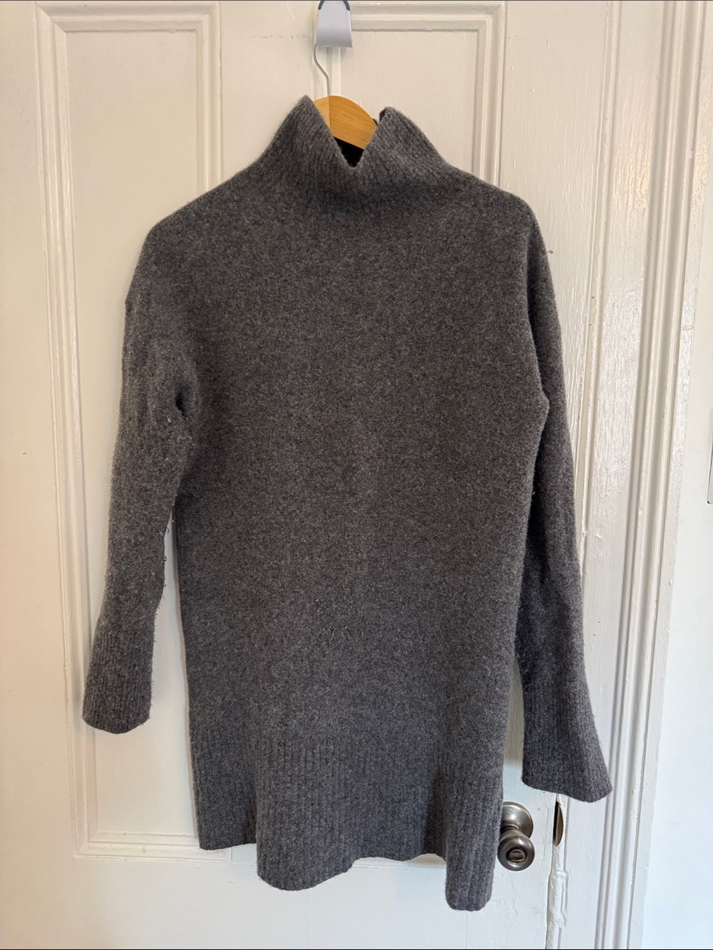 Everlane Dark Charcoal Fuzzy Knit Sweater